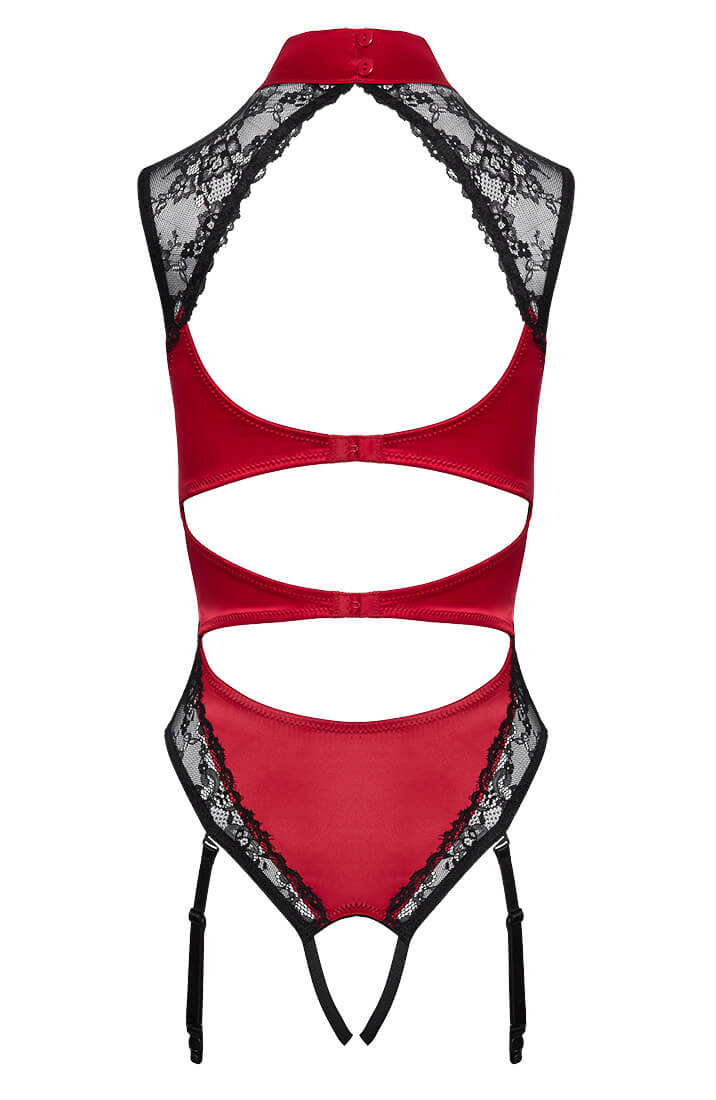 Rødt bundløst bodysuit lingeri - Love Bubble - COAX Copenhagen