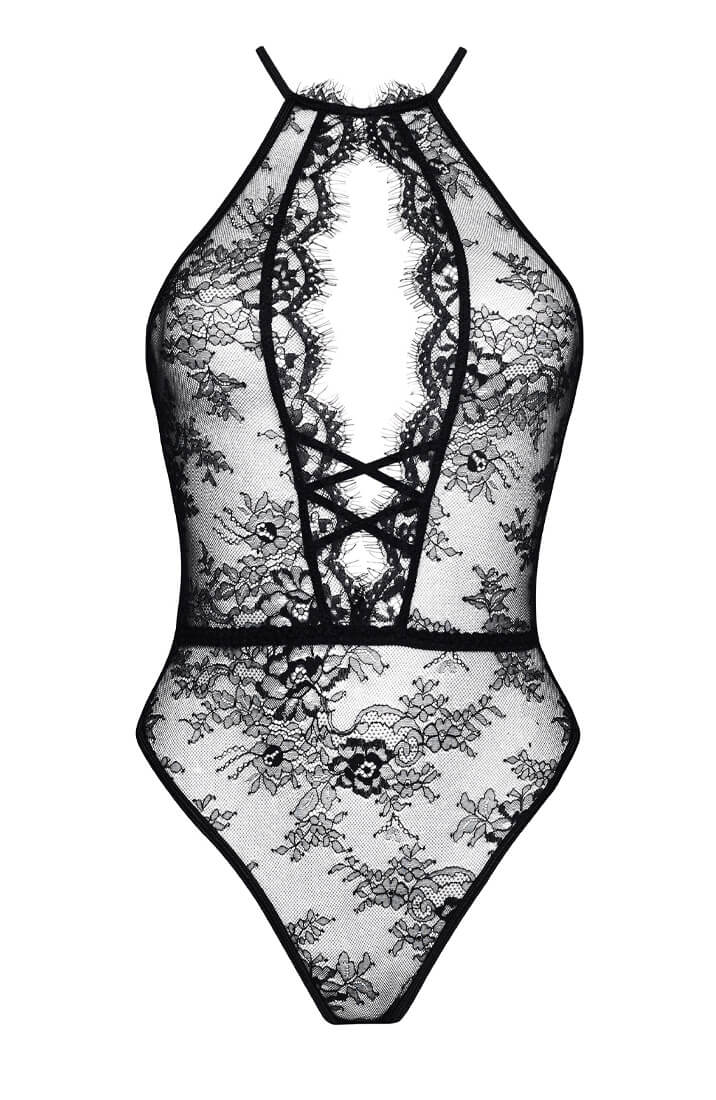 Sexet sort keyhole blonde bodysuit