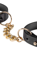 Indlæs billede til gallerivisning Smalle faux læder cuffs med kæde