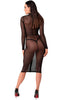 Sort bodycon nylon kjole - Temptation's Slave - COAX Copenhagen