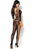 Sort cut-out nylon bodystocking