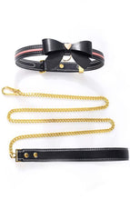 Indlæs billede til gallerivisning Sort faux læder butterfly choker &amp; snor - COAX Copenhagen