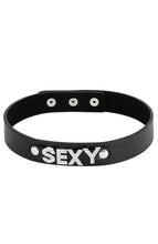 Indlæs billede til gallerivisning Sort kunstlæder choker halsbånd - SEXY - COAX Copenhagen