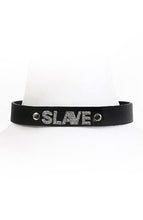 Indlæs billede til gallerivisning Sort kunstlæder choker halsbånd - SLAVE - COAX Copenhagen