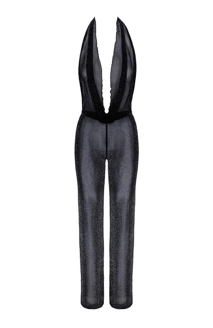 Sort jumpsuit med glimmer - Pleasure Maze - COAX Copenhagen