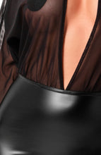 Indlæs billede til gallerivisning Sort nylon X wetlook kjole - Sensual Labyrinth - COAX Copenhagen