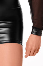 Indlæs billede til gallerivisning Sort nylon X wetlook kjole - Sensual Labyrinth - COAX Copenhagen
