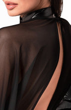 Indlæs billede til gallerivisning Sort nylon X wetlook kjole - Sensual Labyrinth - COAX Copenhagen