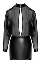 Indlæs billede til gallerivisning Sort nylon X wetlook kjole - Sensual Labyrinth - COAX Copenhagen