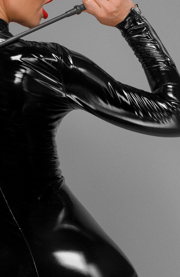 PVC catsuit med 3-way metal lynlås - UnChained - COAX Copenhagen