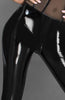 Ultra tætsiddende sort PVC & nylon catsuit