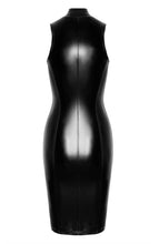 Indlæs billede til gallerivisning Sort wetlook bodycon kjole - Temptress&#39;s Lure - COAX Copenhagen