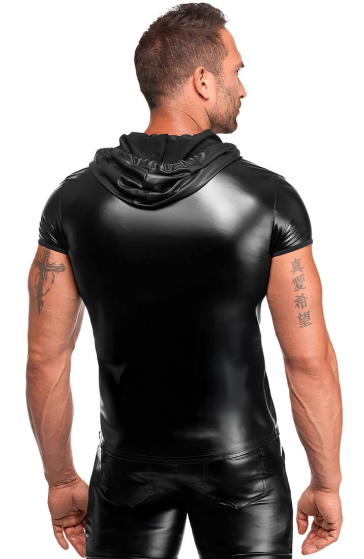 Herre fetish T-shirt i sort mat wetlook materiale | COAX Copenhagen