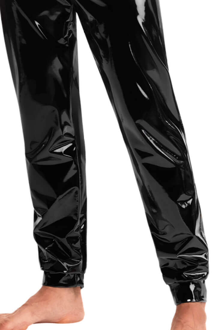 Maskuline PVC pants med glossy ankel detaljer