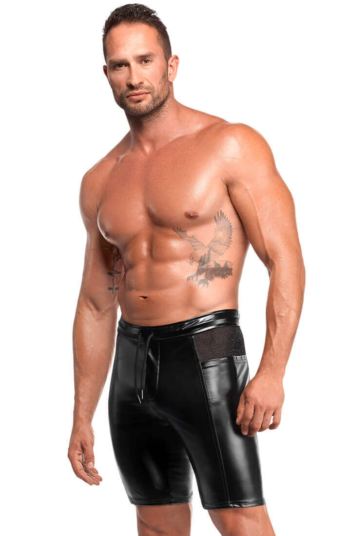 Sorte Wetlook Biker Shorts - Dark Pulse