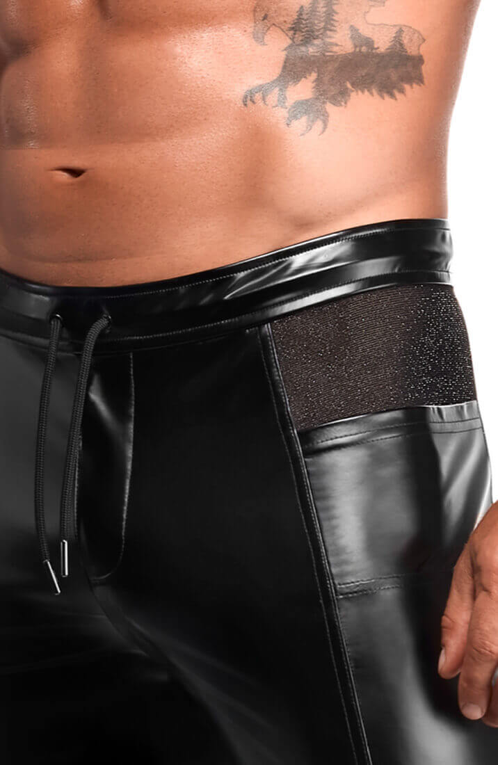 Sorte Wetlook Biker Shorts - Dark Pulse