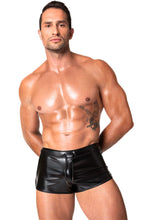 Indlæs billede til gallerivisning Sorte wetlook boxershorts - Steel Temptation - COAX Copenhagen