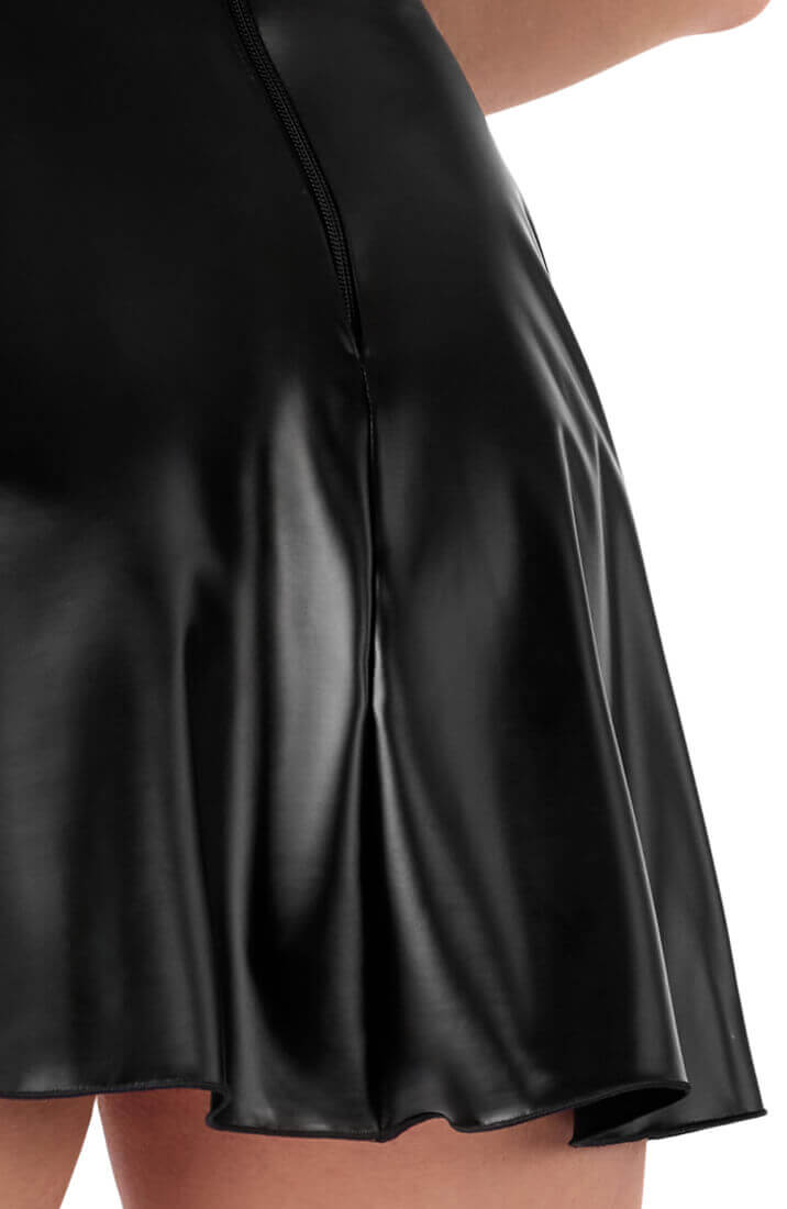 COAX Copenhagen wetlook mini kjole med corsage