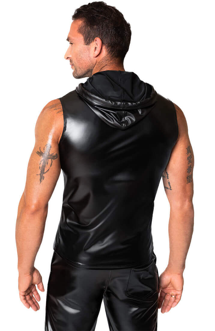 Wetlook hoodie uden ærmer - Dark Command - COAX Copenhagen