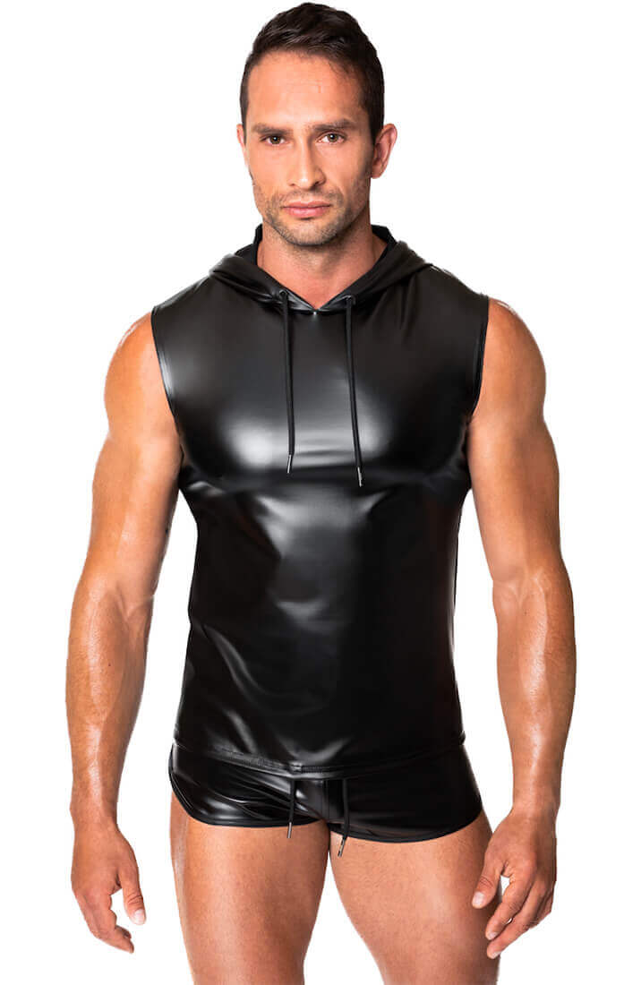 Wetlook hoodie uden ærmer - Dark Command - COAX Copenhagen