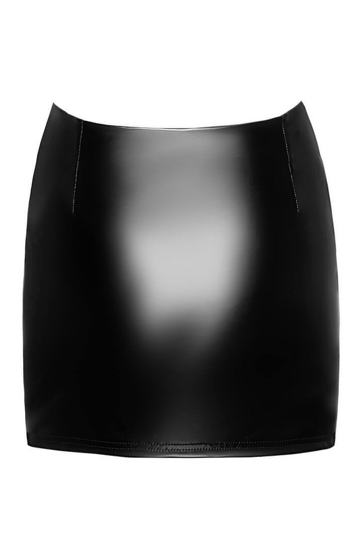 Wetlook mini nederdel med strømpebånd - Lust's Captive - COAX Copenhagen