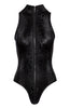 Sort faux slangeskind bodysuit - Option One