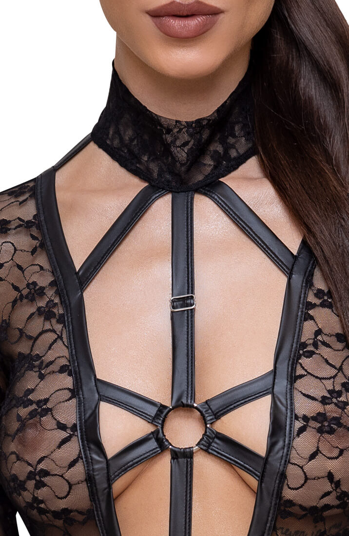Blonde bodysuit med harness look - Restricted Access - COAX Copenhagen