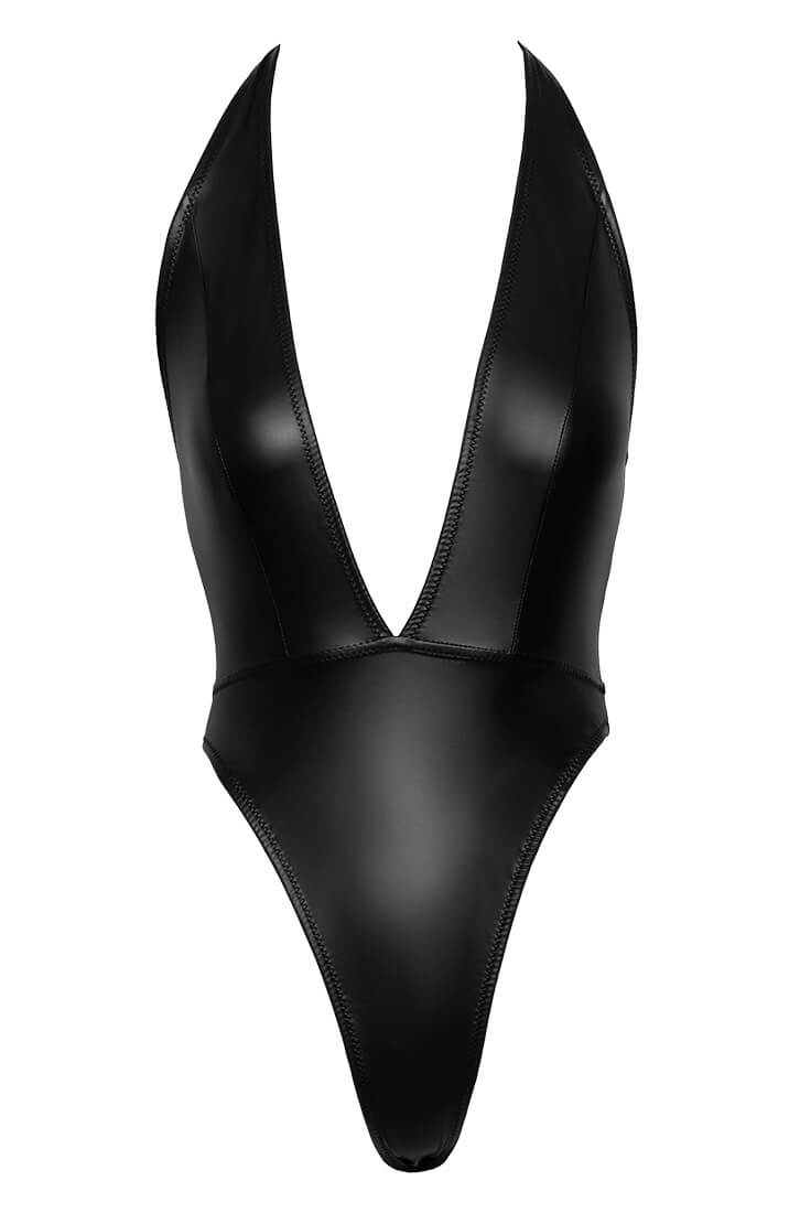 Sexy KouCla V-Cut knitted dress with deco chain Black - Gebreide jurk Sexy KouCla V-Cut knitted dress with deco chain Black - Gebreide jurk