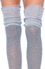 Hæklede grå over knee strømper