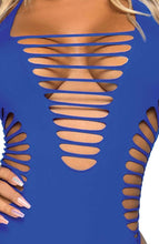 Indlæs billede til gallerivisning Blå ripped bodysuit - Anything For Blue