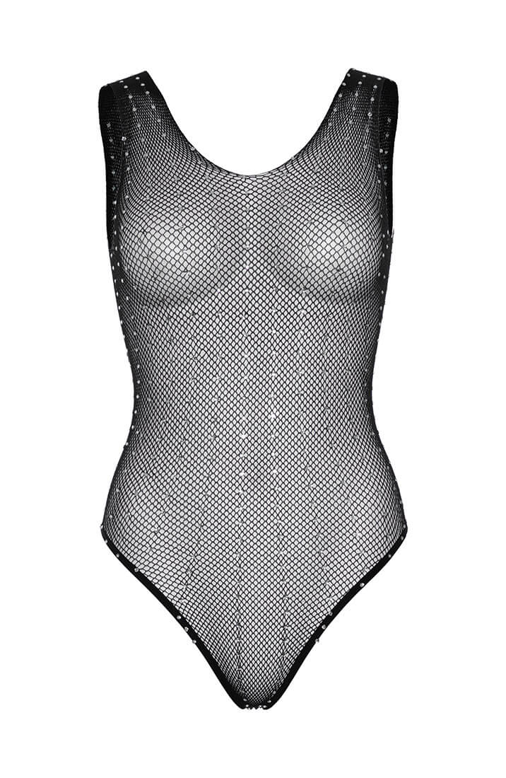 Sort net bodysuit med similisten - Shine Bright - COAX Copenhagen
