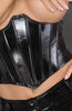 Sort glossy vinyl underbust - Lacquered Vibes