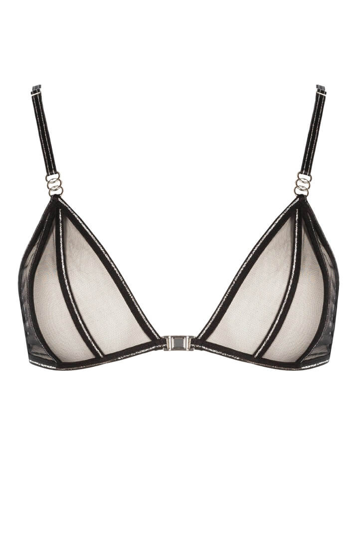 Sort bralette - Manhattan Crossed Bra - COAX Copenhagen