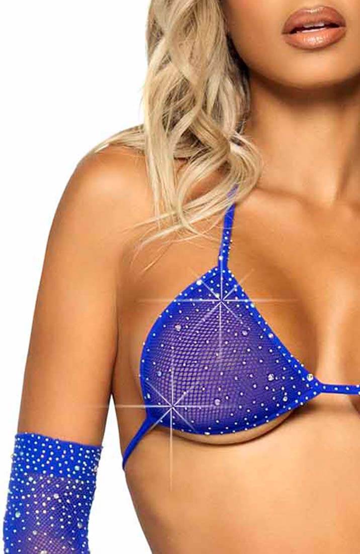 Blåt net lingeri med similisten - Blue Passion - COAX Copenhagen