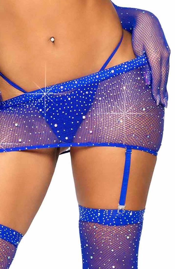 Blåt net lingeri med similisten - Blue Passion - COAX Copenhagen