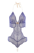 Indlæs billede til gallerivisning Blå bodysuit med dobbelt perlesnor - Sydney Body Double