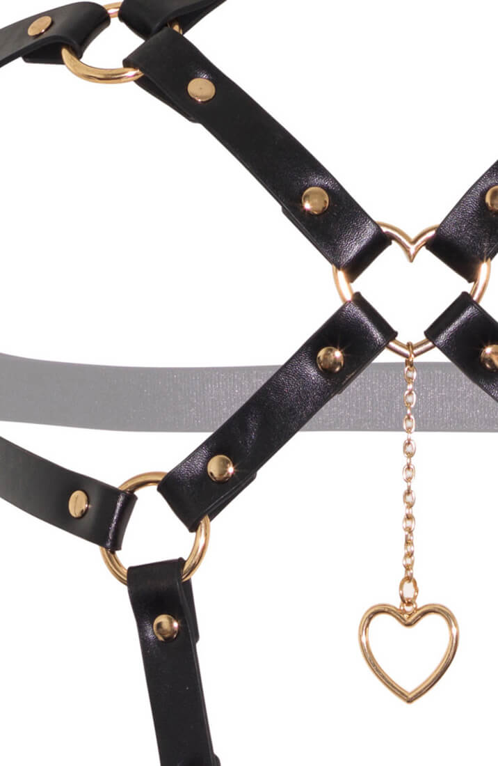 Sort faux læder body harness - What's Your Kink - COAX Copenhagen