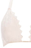 Elfenbens hvid bralette med perler - Geneva Bra