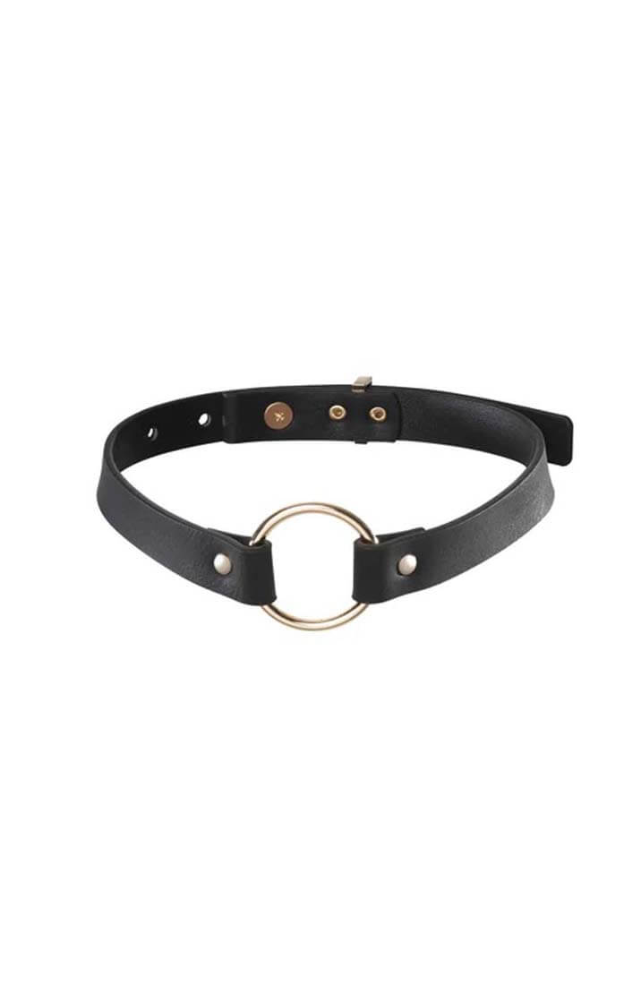 Faux læder choker med O-ring - COAX Copenhagen