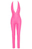 Hot pink wetlook catsuit - Dainty Desires