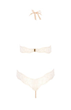 Indlæs billede til gallerivisning Elfenbens hvid bodysuit med perlesnor - Sydney Body Single
