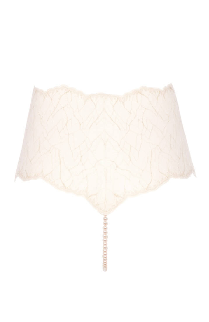 Elfenbens hvid hipster trusse med single perlesnor - Sydney panty - COAX Copenhagen