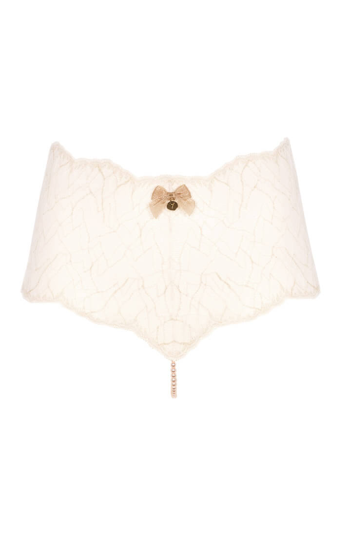 Elfenbens hvid hipster trusse med single perlesnor - Sydney panty - COAX Copenhagen
