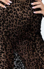 Pencil kjole med leopard flock broderi - Meme Mistress