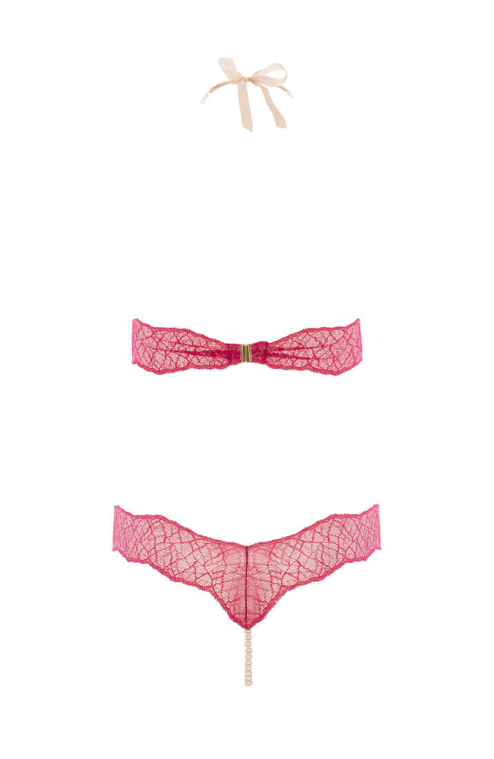 Rød bodysuit med single perlesnor - Sydney Body Single - COAX Copenhagen
