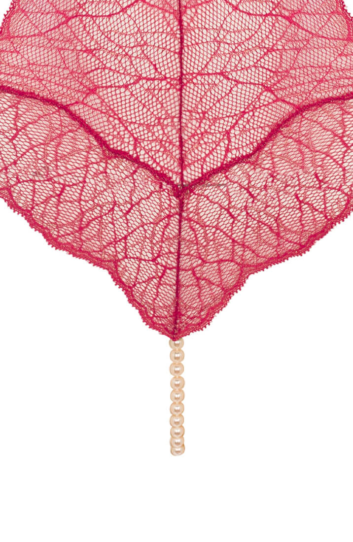 Rød bodysuit med single perlesnor - Sydney Body Single - COAX Copenhagen