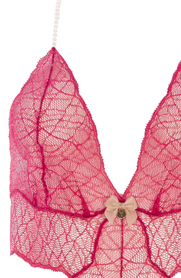 Rød bodysuit med single perlesnor - Sydney Body Single - COAX Copenhagen