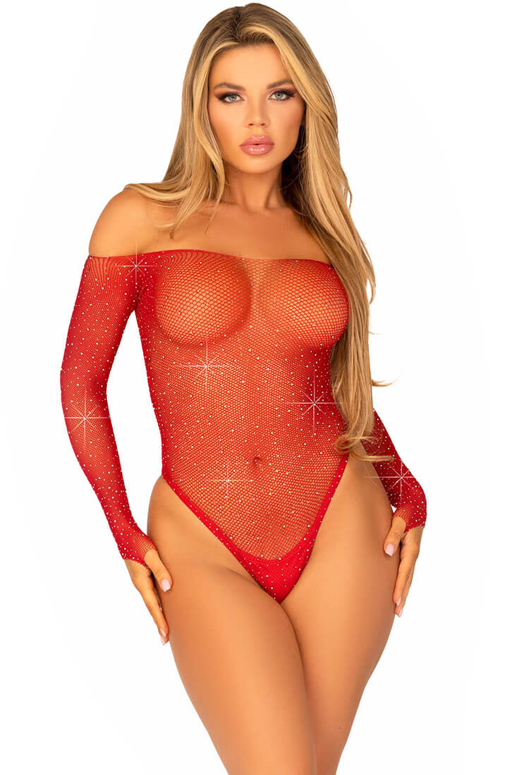 Rød bodysuit med similisten - Looking for Romance - COAX Copenhagen