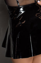 Indlæs billede til gallerivisning Sort PVC &amp; nylon doll kjole - MANIFEST