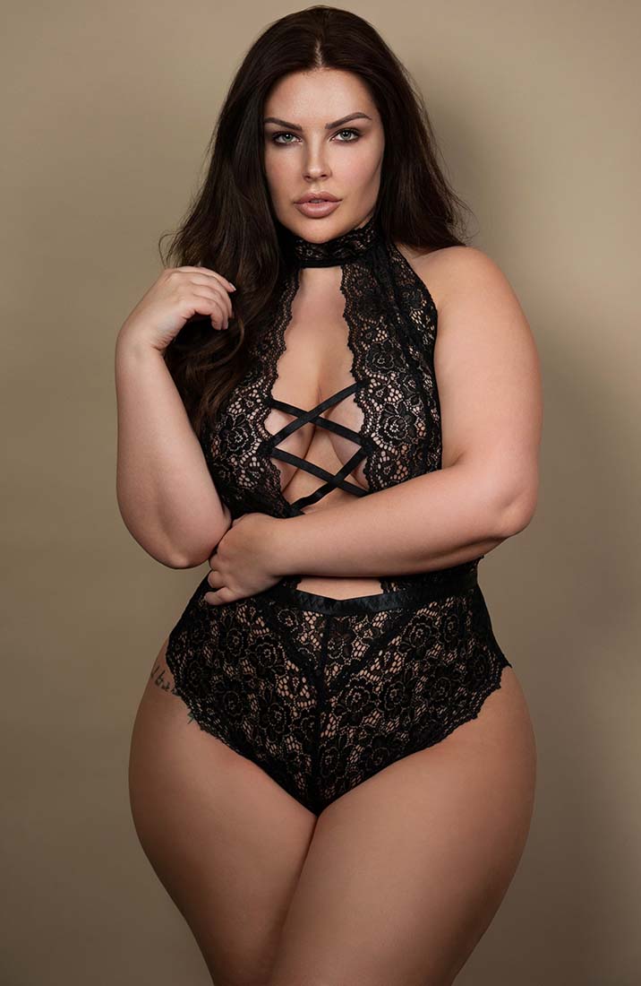 Sort bundløs plus size bodysuit - Seduce Me In Black - COAX Copenhagen